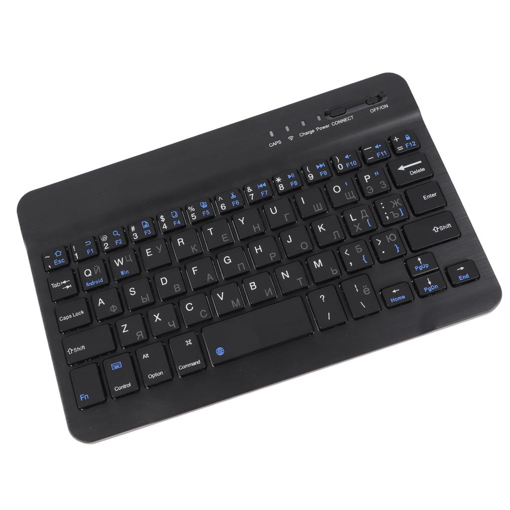 7 tommers oppladbart ultratynt russisk trådløst Bluetooth-tastatur for Andriod for Win for IOS