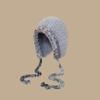 Plush Knitted Y2k Drawstring Hat New Design Pullover Beanie Hat Winter Crossbody Bag-hat  Women
