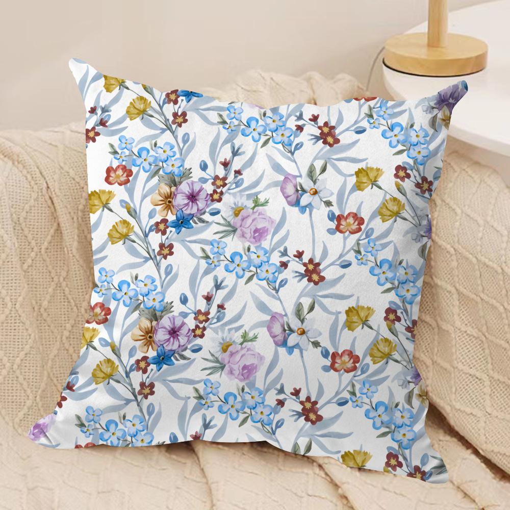 minimalist floral Art Cushion Cover Soft Plush Fabric DoubleSided Printed Cushion Covers for All Seasons Modern HomeDecor Gift