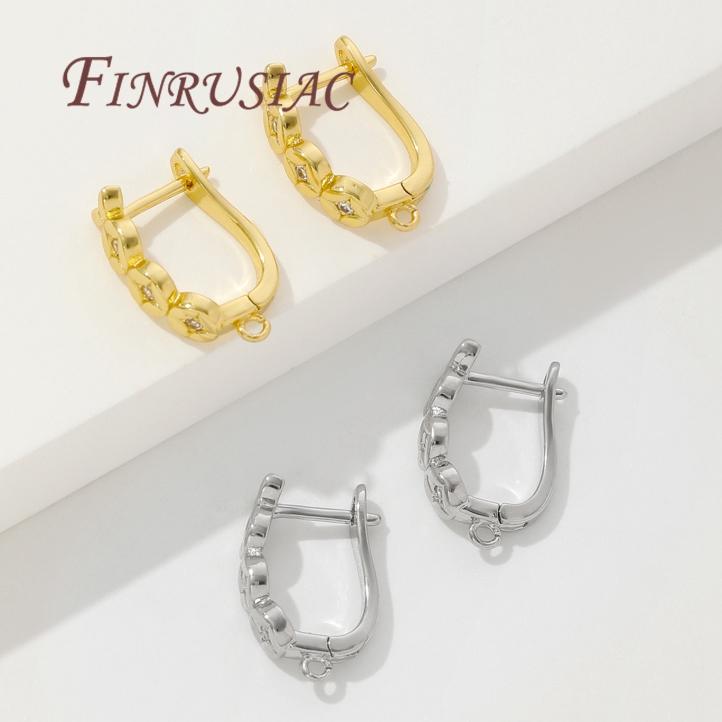 18K Real Gold Plated Earring Fixtures,Earwires Fasteners For Earrings,DIY Jewelry Making Supplies,Luxury Earrings Accessories