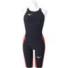 Mizuno 6 CR Half FINA Black X Size for Competitive Women's GX-SONIC Suit, Approved, Red, L, N2MGA702, 96mm, Racing.
