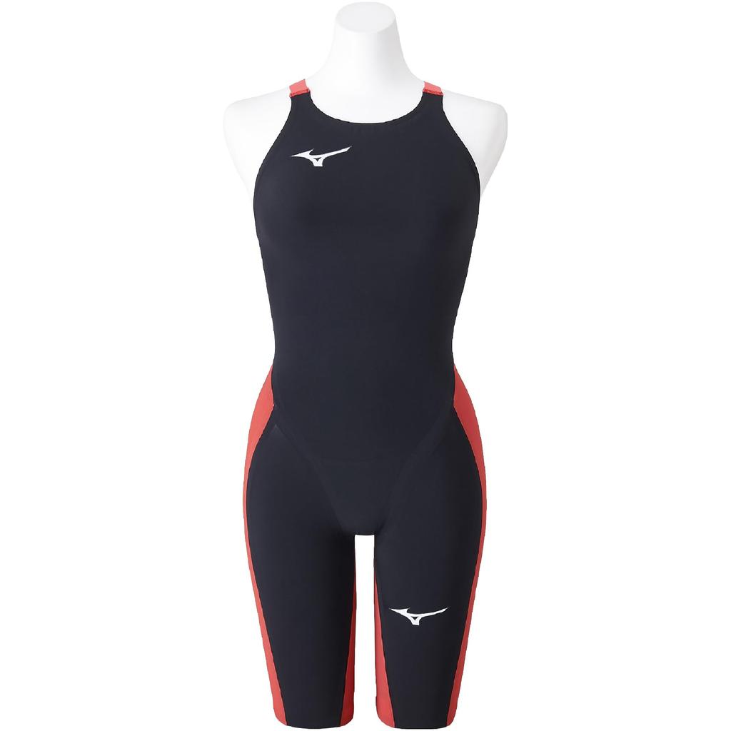 Mizuno 6 CR Half FINA Black X Size for Competitive Women's GX-SONIC Suit, Approved, Red, L, N2MGA702, 96mm, Racing.