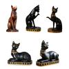 Starożytny Egipt Figurka Kotów Bogini Bastet do Stylizacji Półek, Dekoracyjna Statua Wewnętrzna na Biurka i Stoły Ekspozycyjne