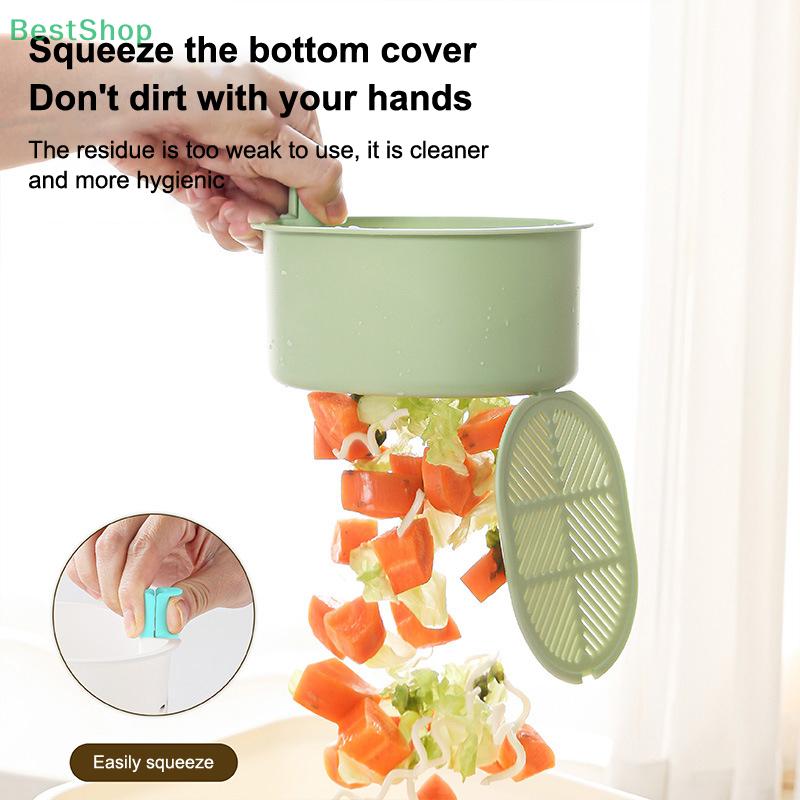 Sink Hanging Strainer Basket Openable Bottom Cover Detachable, Kitchen Garbage Filter Multifunctional Quickly Drain Basket