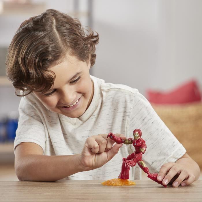 Figurine flexible Iron Man de 15 cm - AVENGERS - Bend &amp; Flex - Extérieur - Mixte