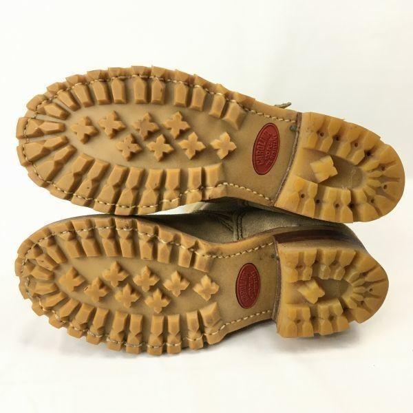 90s Vintage CAROLINA PT/91 Ocelová špička Inženýrské boty Velikost Cca. 23.524.5cm Béžové Boty(POUŽITÝ)