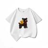 Summer Kids T Shirt with Dog Print Short Sleeve Round Neck Tee for Girls Kids Clothes Girls Clothes