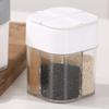 4 Compartment Seasoning Box Multifunctional Portable Dustproof Sealing Clear Spice Storage Container for Kitchen Supplies