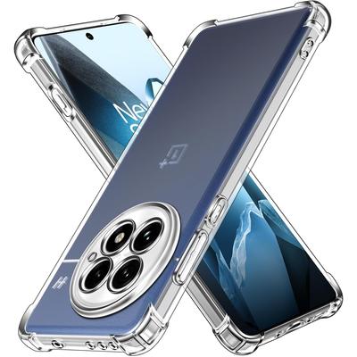 OnePlus 13 One Plus 13R için TPU Şeffaf Kılıf Koruyucu Kapak Dört Köşe Darbeye Dayanıklı Tampon Coque Fundas
