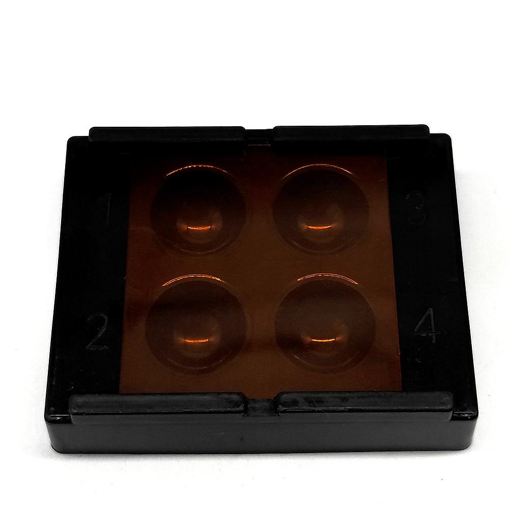 Aufbewahrungsbox für Zahnveneers, Aufbewahrungsbox für Zahnpflaster, Schattierungslicht, 4 Löcher, Zahnmembran, Zahnbox, Zahnprothesenhalter, Molarenbox, Zahnarztwerkzeuge