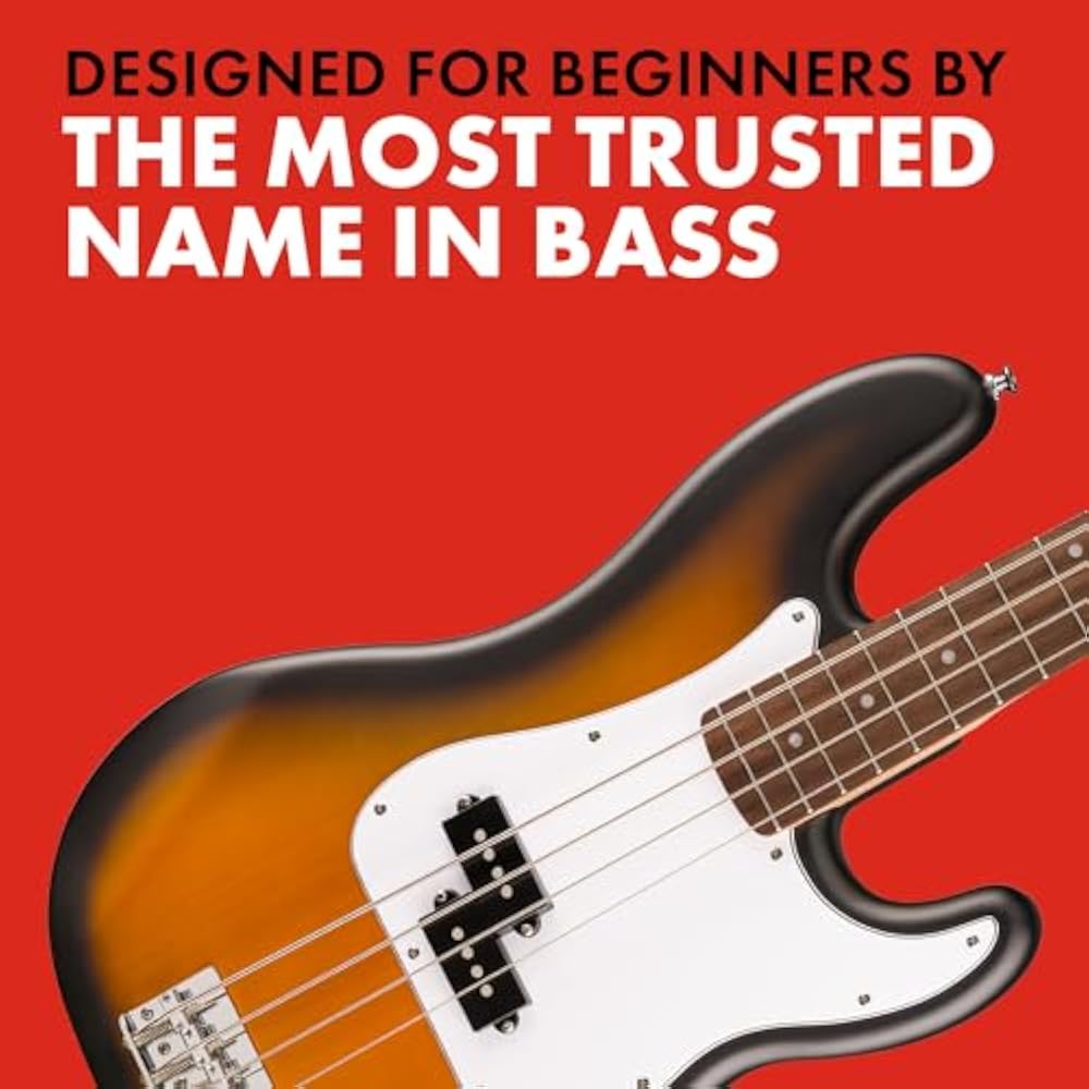 Squier by Fender Squier Electric Bass Debut Collection™ Precision Bass®, Laurel Fingerboard, Whit...