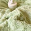 Rabbit Fleece Four-Piece Set, Thickened Milk Fleece Bed Sheet Quilt Cover, Coral Fleece Bed Three-Piece Set