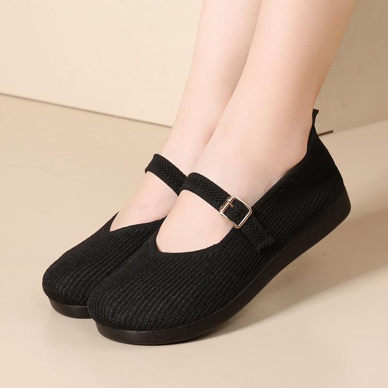 Cloth Shoes Spring New Women's Sports Shoes Flying Woven Shoes Breathable Non-slip Casual Shoes Driving DNU Shoes