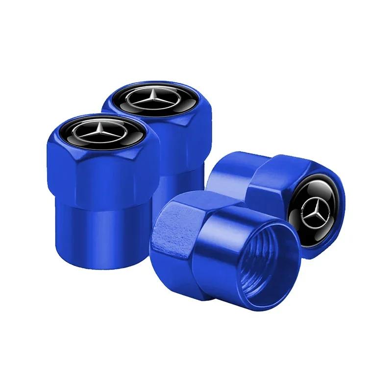 GLC GLB 4pcs Car Styling Aluminum Emblem Wheel Tire Valve Stem Air Caps for Mercedes Benz Amg W205 W211 W204 W212 W213 W203 W17
