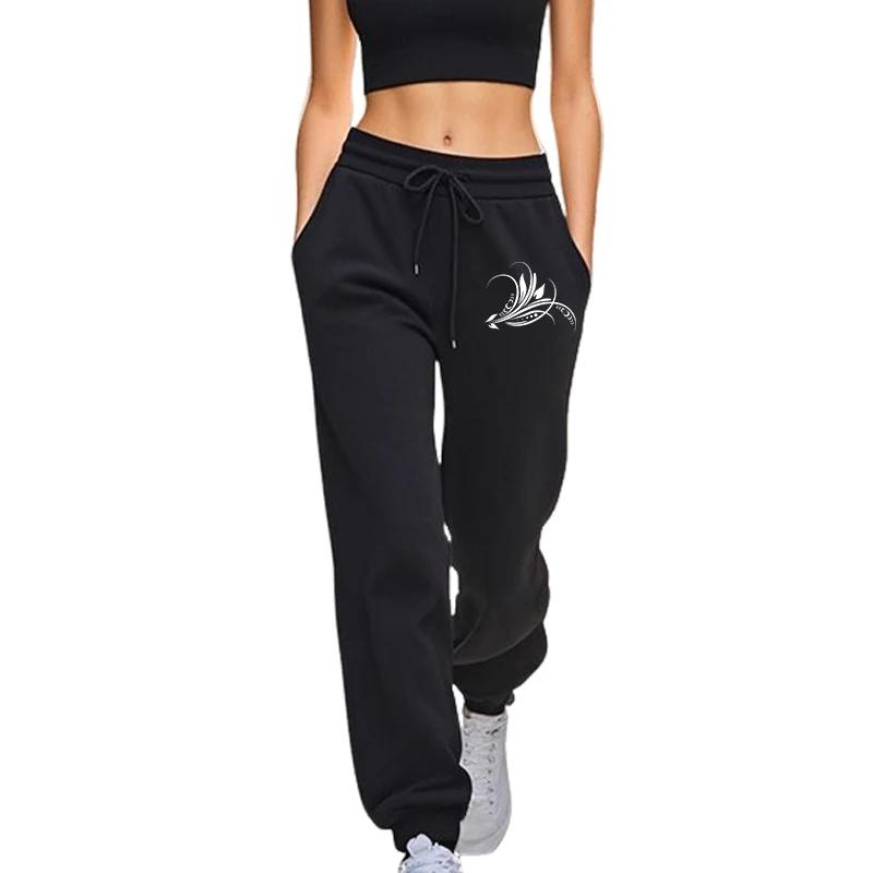 Fashion Womens Sweatpants Printing Casual Office Home Pants Outdoors Street Trousers Gym Sports Jogging Quality Woman Pants