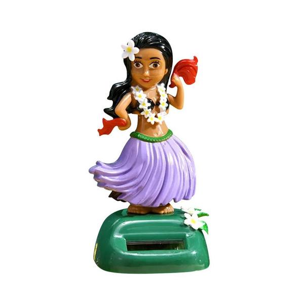 

1 шт., креативные солнечные качающиеся гавайские куклы для девочек, украшения для автомобиля, хула, качающиеся мультяшные автомобильные украшения для девочек