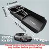 BestEvMod Lower Center Console Organizer Tray Compatible With Kia EV6 -2024 2025 Interior Accessories Storage Box ABS Material With PVC Trim