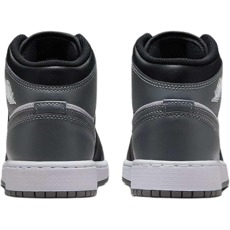 (GS) Air Jordan 1 Mid 'Black White Iron Grey' Kids' DQ8423-001