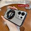 Luxury Plating Magnetic Stand Glitter Case For Xiaomi Mi POCO X6 X5 M6 Pro X3 NFC C65 C55 Couqe 13T 12T 11T 13 12 11 Lite Cover