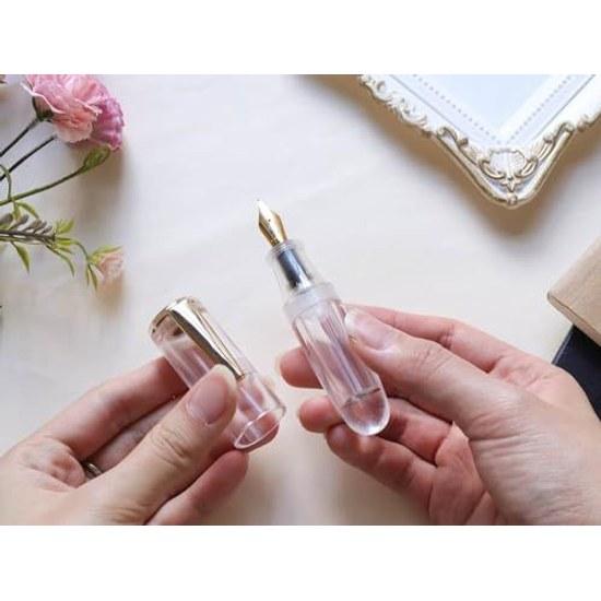Fountain Pen WANCHER 1onewan PoChaCoCrystal Clear Mini (Cartridge Type Crystal M Medium)