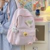 Small fresh schoolbag female college student Korean version cute plaid backpack junior high school student cute girl travel backpack tide