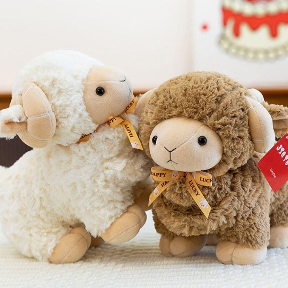 PP Cotton Sheep Plush Toys Fluffy Baby Goat Keychain Standing Goat Plush Doll  Children