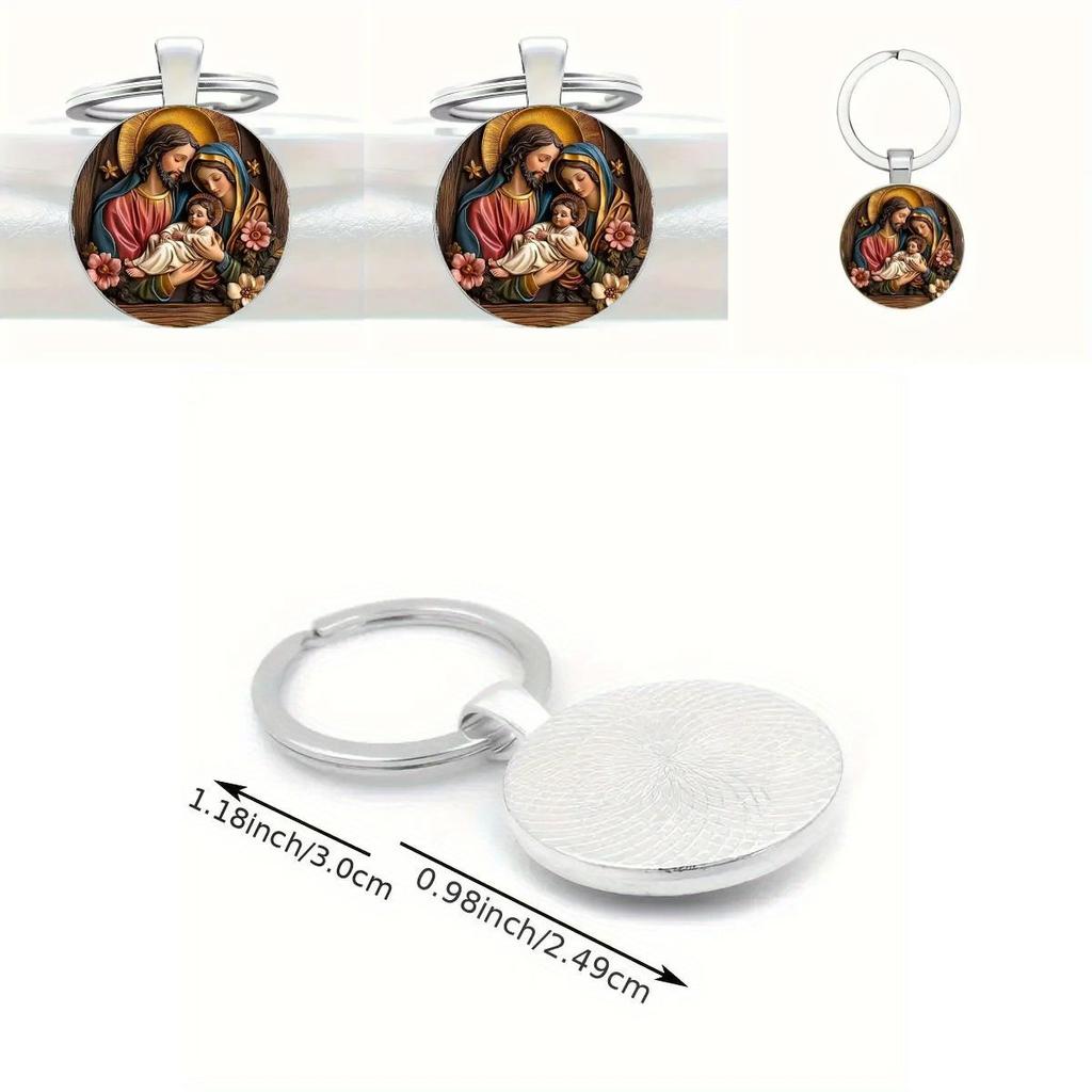 Classic Alloy Round Keychain With Style Design For Anniversary Gift And Celebration