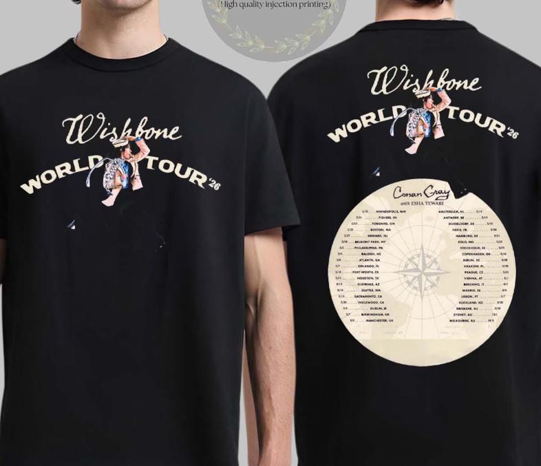 Conan Gray Wishbone World Tour 2026 Two Sided TShirt Unisex T-Shirt S