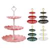 European-style Three-layer Candy Tray Fruit Tray Durable Parties Table Snack Tray Clear Cake Stand Refreshment Tray Plateau