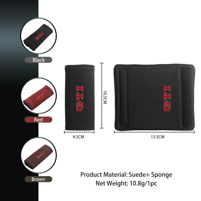 abcd1 2PCS Car Door Inner Handle Protective Cover Fur Protector Case Accessories For Volkswagen VW GTI Passat Golf Tiguan Polo