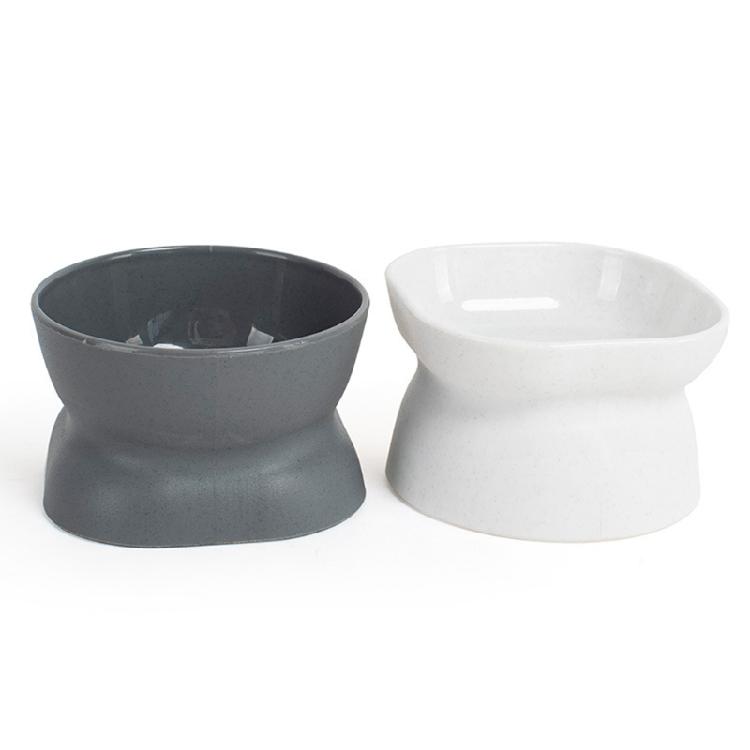 Raised Cats Food Bowls Plastic Cats Dish for Food or Water Tilted Feeding