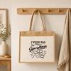 Sac Cabas - PLANETEE - J'peux pas minimaliste - Toile de jute et coton - 21 L (43×33×21 cm) - Anses 65 cm