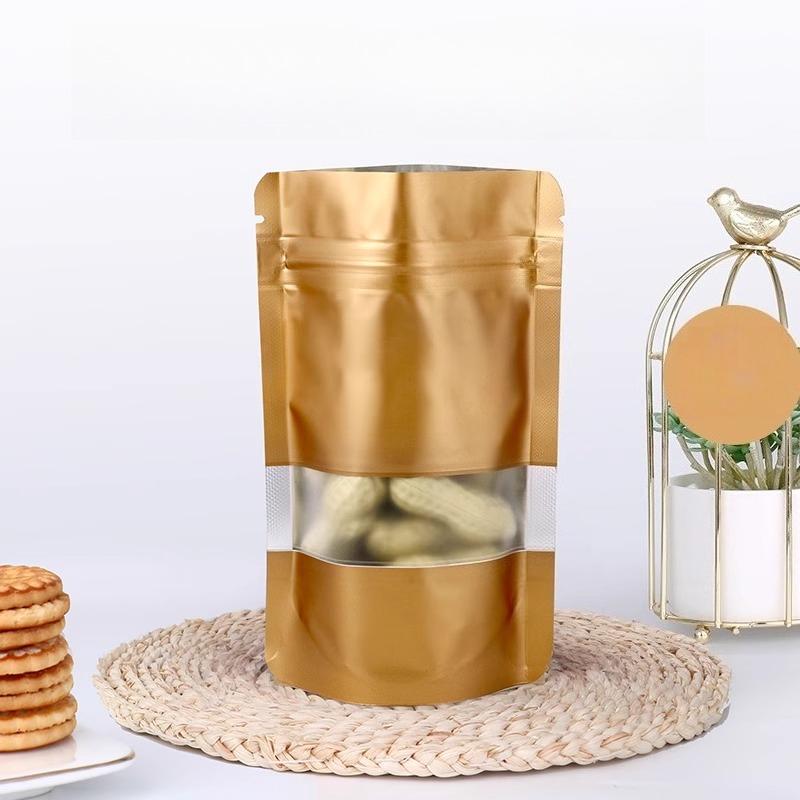 Window Independent Aluminum Foil Sealed Bag, Color Moisture-proof and Light Proof Flower Tea Nut Packaging Bag, Candy and Snack Sealed Bags