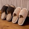 Fashion Linen Platform Slippers Women Home Soft Designer Shoes Ladies Flats New Fashion House Elegant Casual Footwear Indoor Breathable