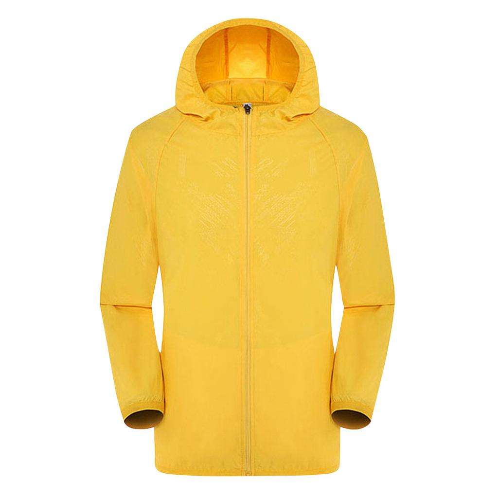 Unisex Solid Color Waterproof Sunscreen Packable Ultralight Windbreaker