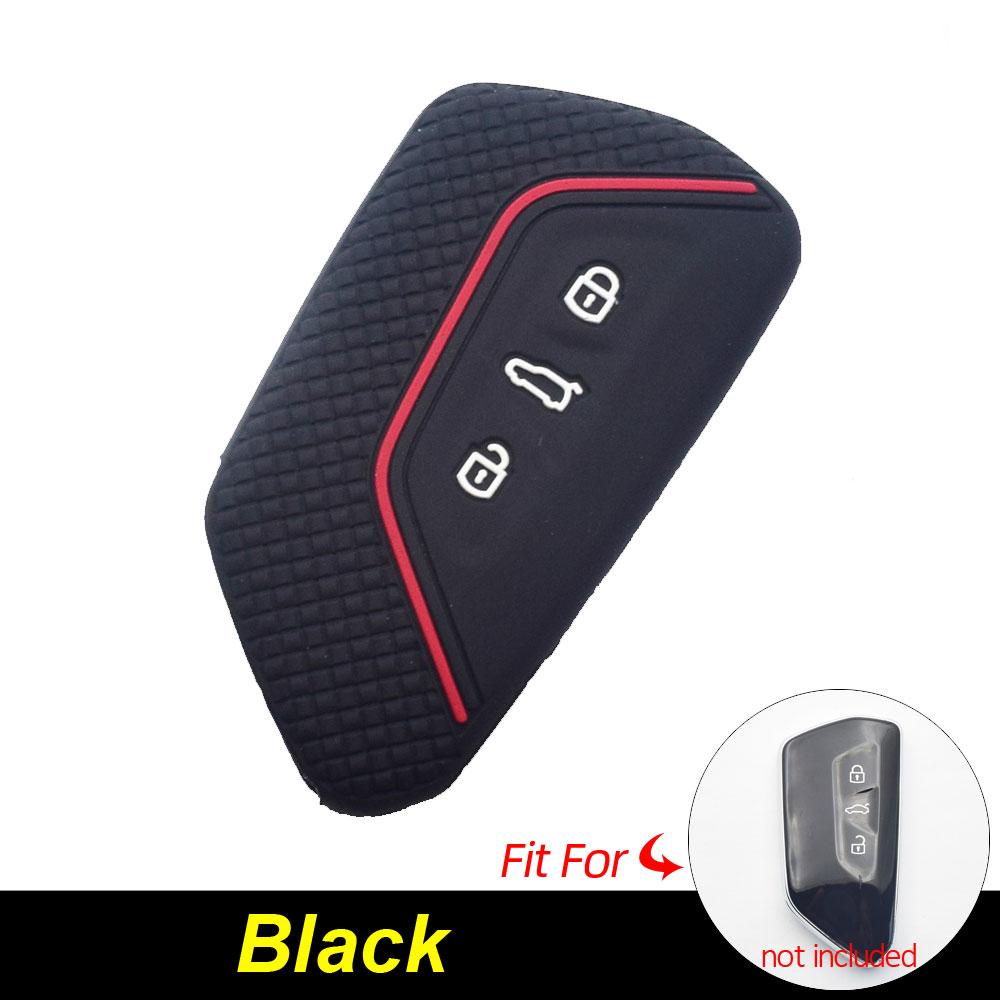 Silicone Car Key Cover Skin For Vw Volkswagen Golf 8 Mk8 Skoda Octavia A8 Seat Leon Mk4 Remote Fobs Protect Case
