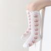 1 Pair 1 Pair Summer Baby Girl Sock Cartoon Bear Aesthetic Floral Knee High Sock for Toddler Girl Soft Cotton Mesh Breathable Sock