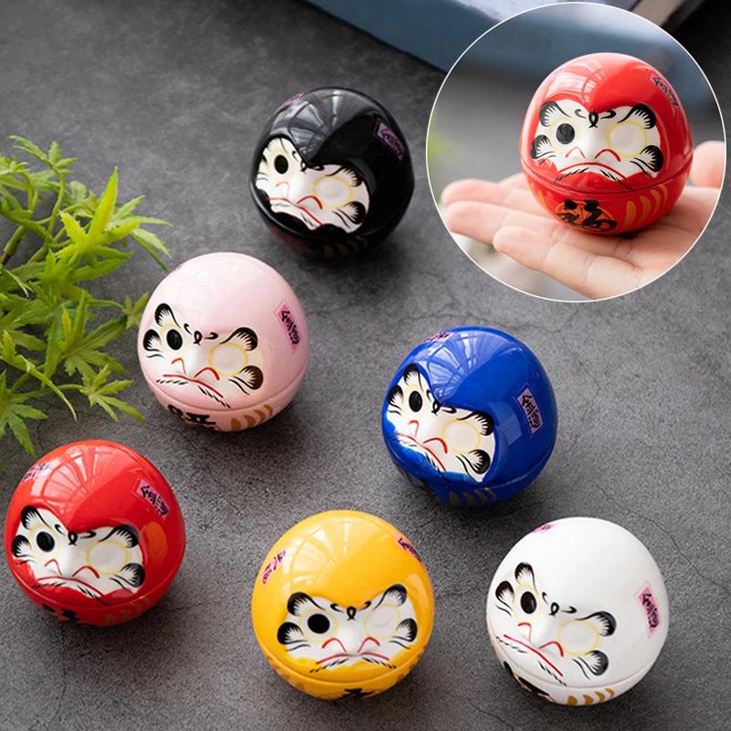 A Top Quality Ceramic Daruma Statue Daruma Tumbler Crafts Japanese Style Lucky Fortune Ornament Landscape Home Decor Gifts