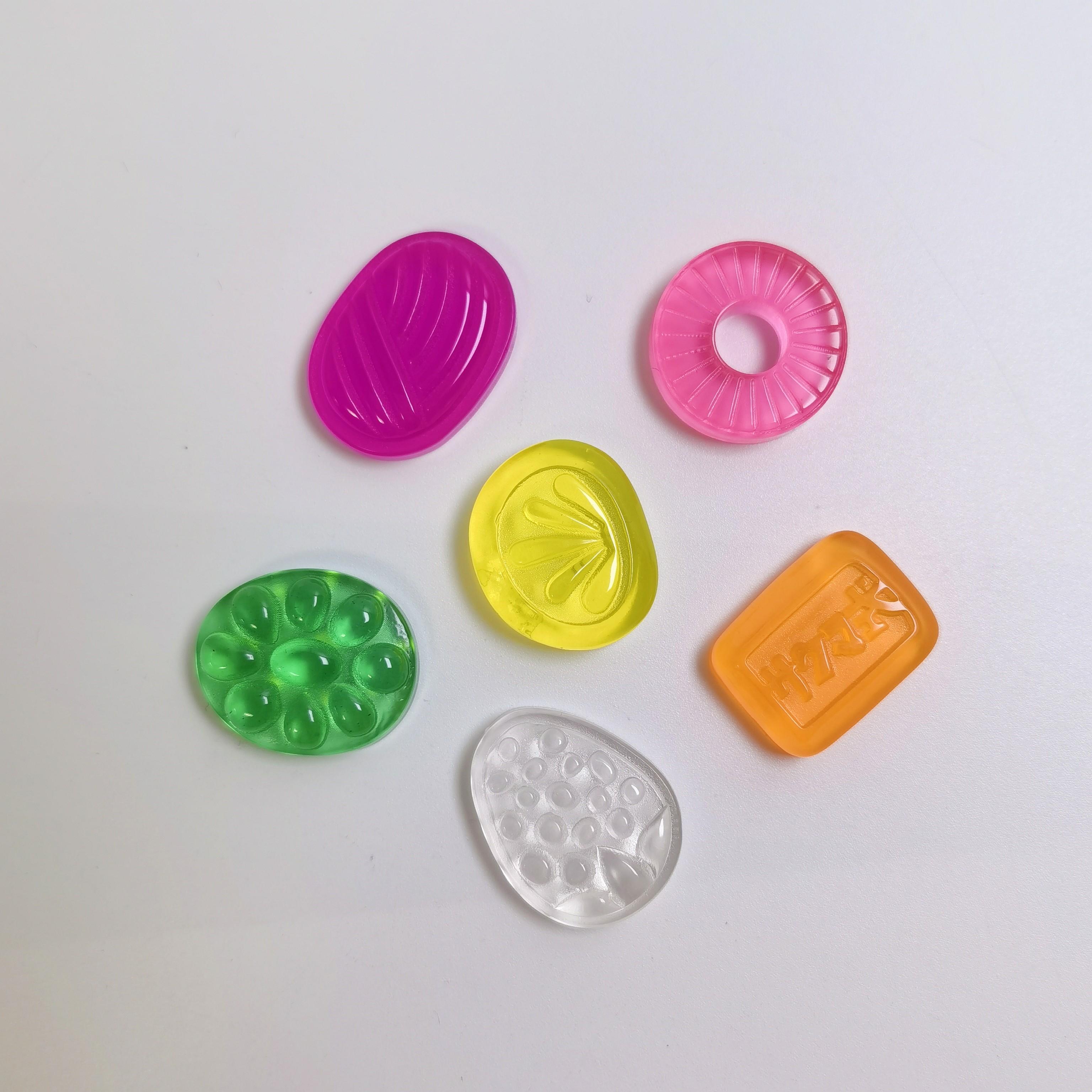 100Pcs Transparent Candy Sweets Sugar Resin Cabochon Flatback Simulation Food DIY Scrapbooking Embellishment Decoration Craft about20mm-100pcs/bag