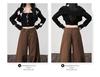 Melard Brown Wide-Leg Jeans: Women's 2026 Spring Loose Drape Casual Pants