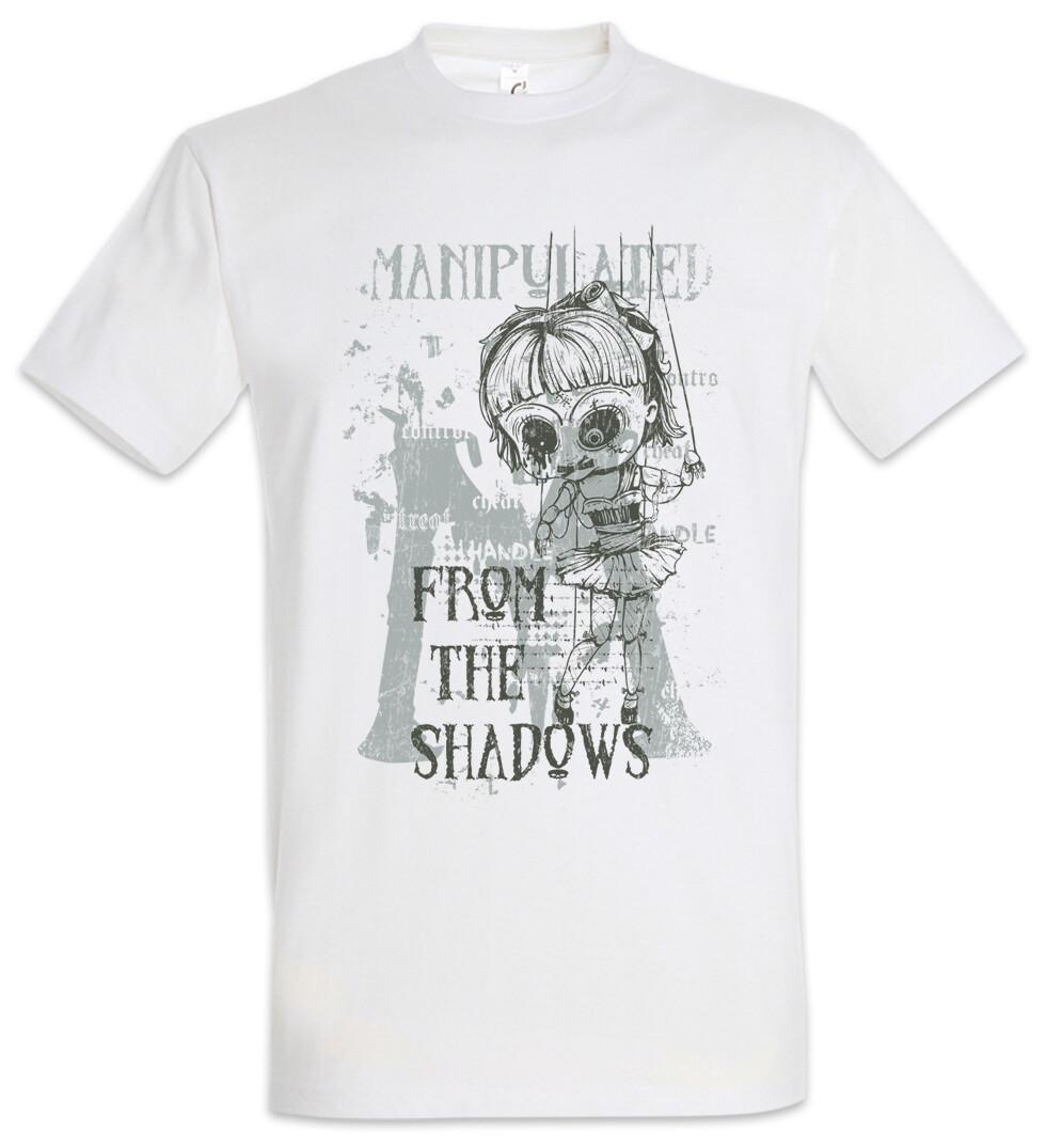 Manipulated From The Shadows T-Shirt Mens Womens Tees Top Puppet Marionette Horrot Theatre 4XL