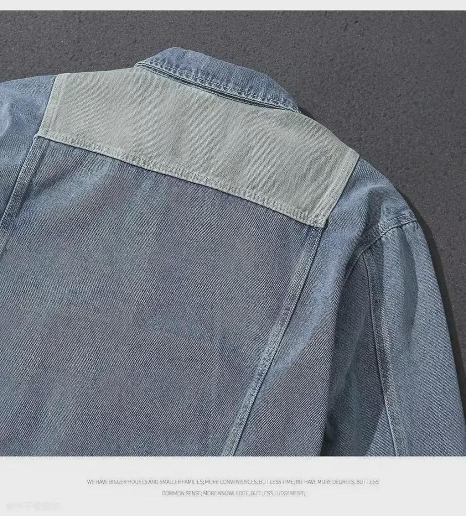 2023 Retro-Jeansjacke: Herren Casual Japanische Mode, Hongkong-Stil, Lockere Passform, Ganzjahres Trendy Design