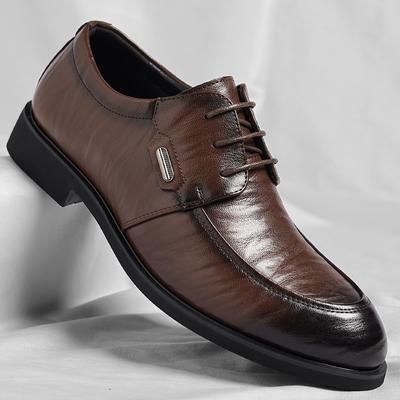Herrenschuhe Wenzhou 2025 Hongkong-Stil handgekratzte formelle Lederschuhe Herren-Büroschuhe Trend 2025