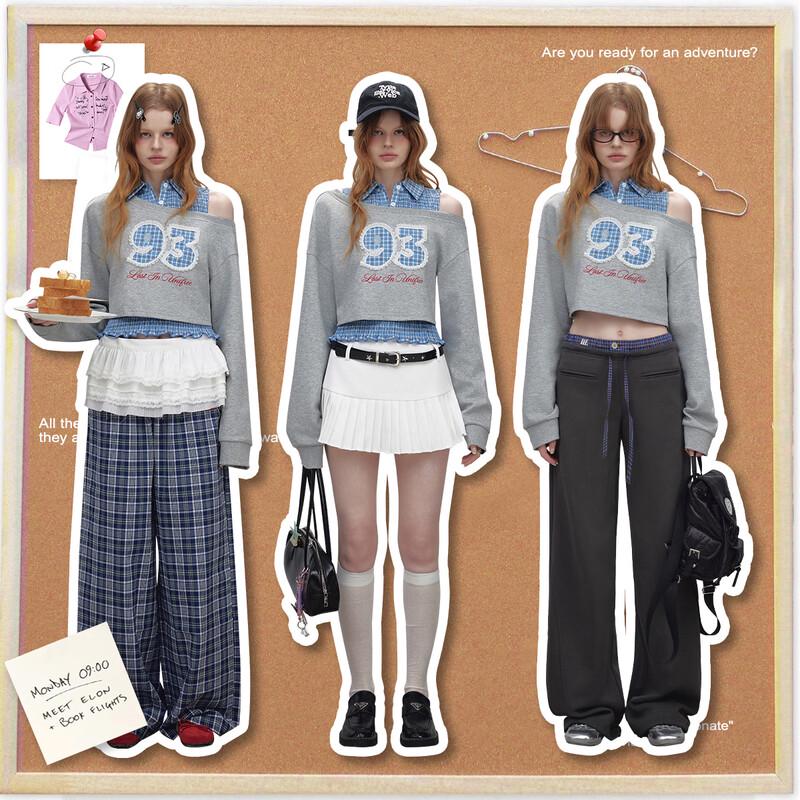 UNIFREE Sweet Cool Casual Two-Piece Vest & Sweatshirt Set