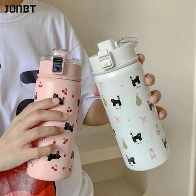 Vacuum Flasks Thermoses Cute Cat 316 Stainless Steel Insulated Thermos Portable Leak-proof Tea Water Separation Drinkware Cup