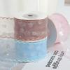 Creative 10 Yards Silk Ribbon Gift Wrapping Bouquets 4cm Chiffon Ribbon Wave Edge Pleated Gifts Packaging Material
