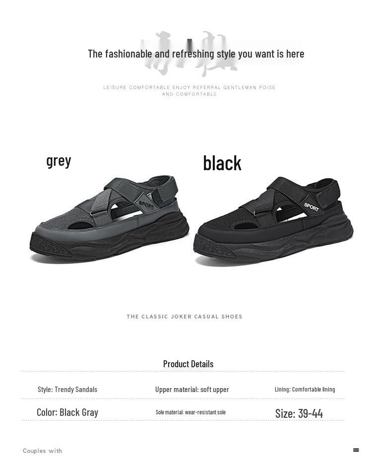 Herren Atmungsaktive Sommer-Sneaker mit geschlossener Zehe & Strandsandalen