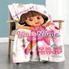 Dora Explorer Personalized Text Blanket Throw Personalized Blanket Ultra-Soft Suitable for Living Room Sofa Seaside Livingroom
