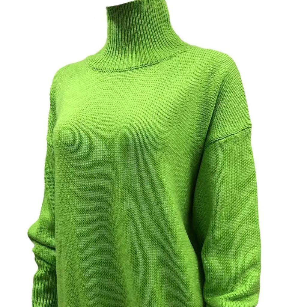 2025 New Style, Sweater, Loose Fit, Semi High Neck, Autumn and Winter, Solid Color Sweater, Loose Design, Winter Inner Sweater, Thick Design
