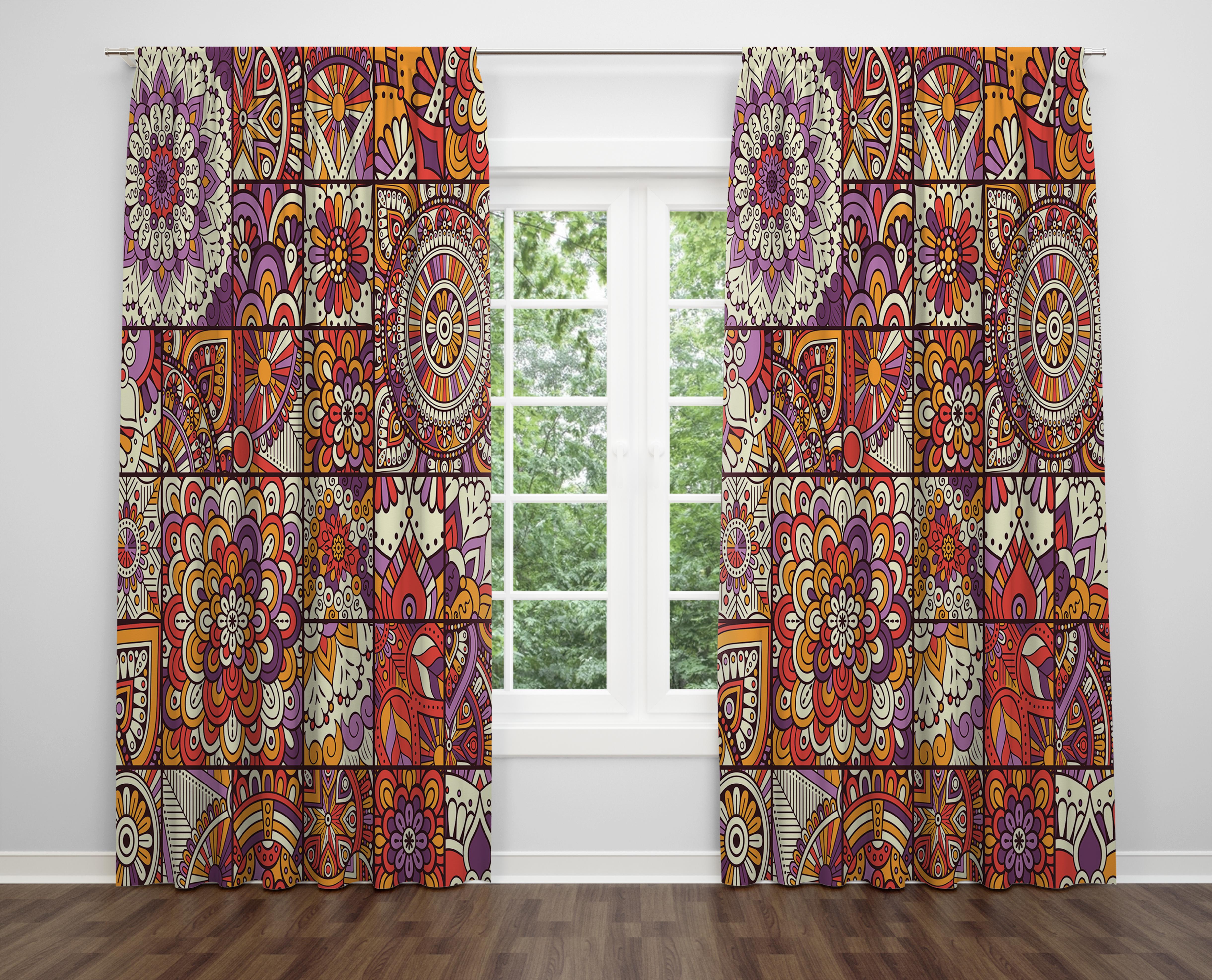 

Декоративний дизайн, високоякісна бавовняна тканина, ви можете вибрати одну або подвійну фіранку з крила 1 piece різнокольоровий